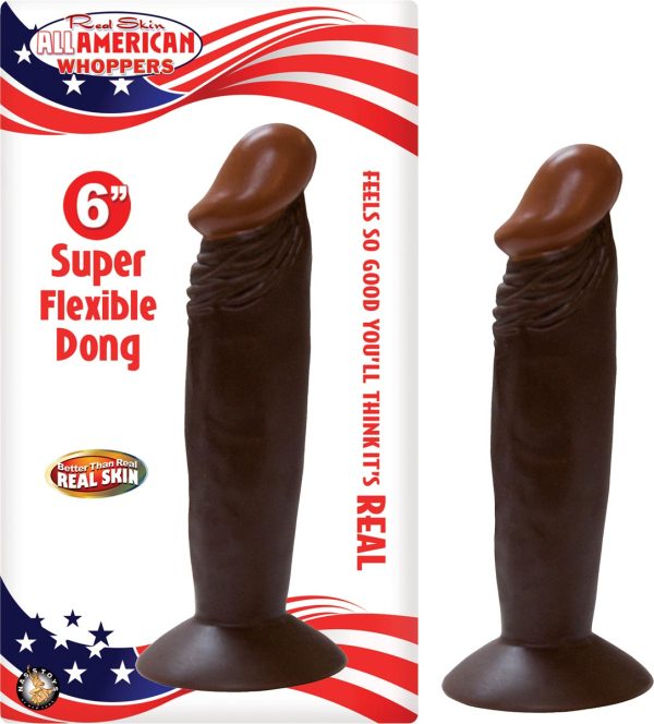 AFRO AMERICAN WHOPPERS 6″ DONG-BROWN