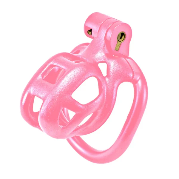 Kink Chastity Series Locking Cock Cage [XS, Pink] - Image 2