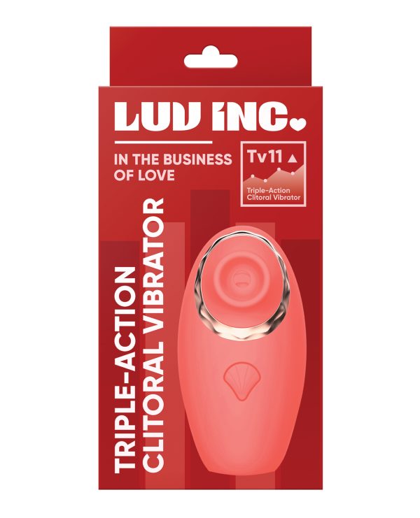 Luv Inc Triple-Action Clitoral Vibrator – Coral