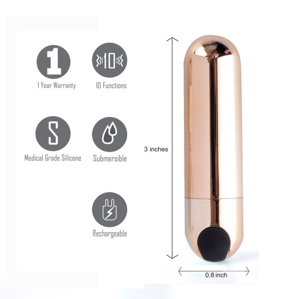 JESSI GOLD USB Rechargeable Mini Bullet - Image 3