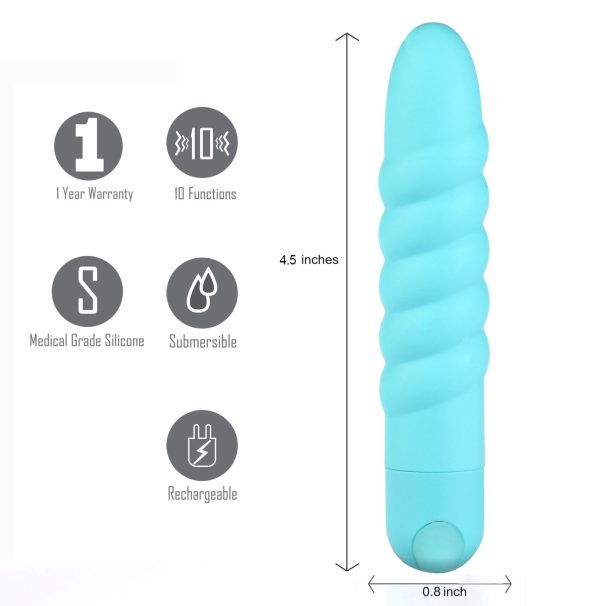 LOLA 10-Function Vibrating Twisty Bullet Blue - Image 2