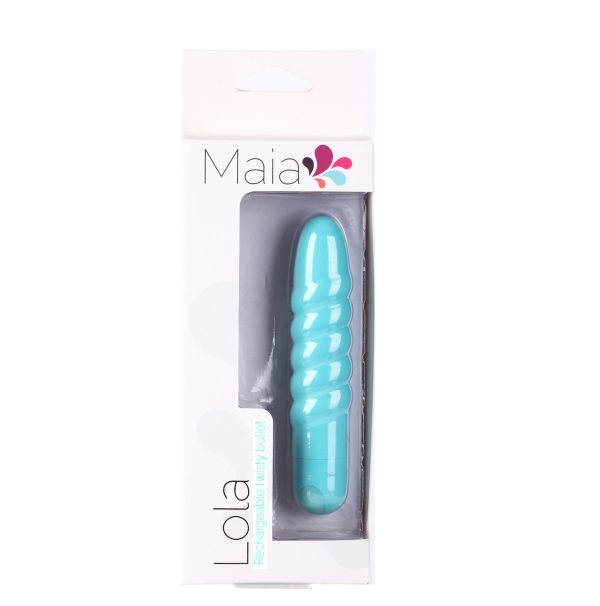 LOLA 10-Function Vibrating Twisty Bullet Blue