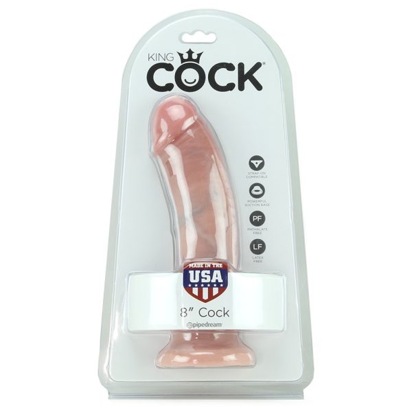 King Cock 8 Inch Realistic Dildo in Flesh