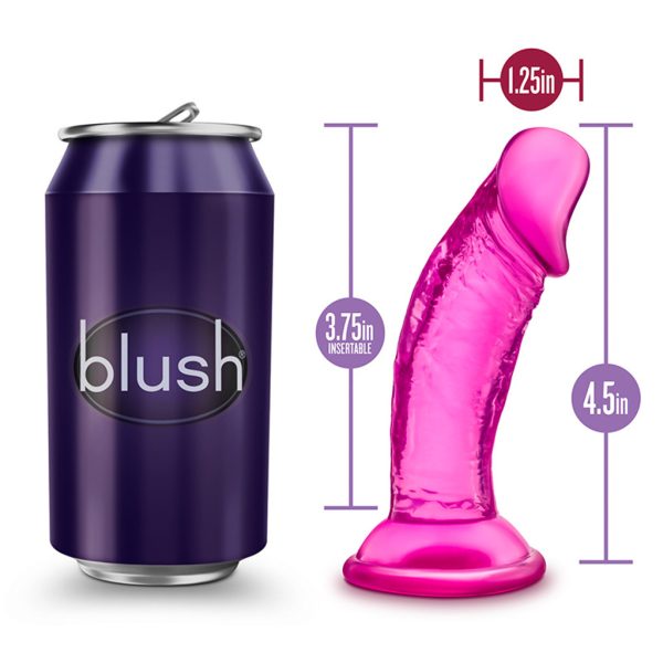 B Yours – Sweet N’ Small 4 Inch Dildo with Suction Cup – Pink - Image 3